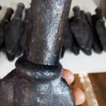 Ficticio punta de lanza en latex.