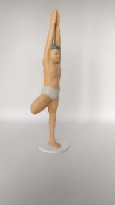 Figura de yoga.Virasana.Resina de Poliuretano 20 cm